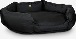 K9 Ballistics Tough Ripstop Oval Bolster Dog Bed, Obsidian Black, Small