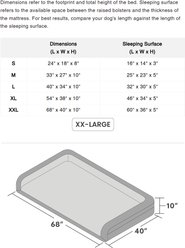 K9 Ballistics Tough Ripstop Rectangle Orthopedic Bolster Dog Bed, Blue Quartz, XX-Large slide 2 of 6