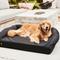 Show in main carousel: K9 Ballistics Tough Ripstop Rectangle Orthopedic Bolster Dog Bed, Obsidian Black, Large slide 4 of 9