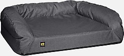 K9 Ballistics Tough Ripstop Rectangle Orthopedic Bolster Dog Bed, Titanium Premium Finish, X-Large