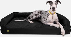 K9 Ballistics Tough Ripstop Rectangle Orthopedic Bolster Dog Bed, Obsidian Black, XX-Large