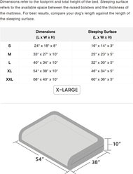 K9 Ballistics Tough Ripstop Rectangle Orthopedic Bolster Dog Bed, Titanium Premium Finish, X-Large slide 2 of 5