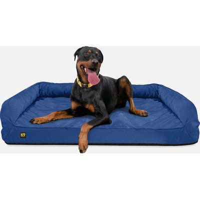 K9 Ballistics K9 Ballistics Tough Ripstop Rectangle Orthopedic Bolster Dog Bed, Blue Quartz, X-Large