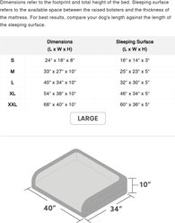 K9 Ballistics Tough Ripstop Rectangle Orthopedic Bolster Dog Bed, Obsidian Black, Large slide 2 of 6