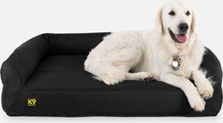 K9 Ballistics Tough Ripstop Rectangle Orthopedic Bolster Dog Bed, Obsidian Black, Large