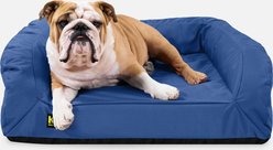K9 Ballistics Tough Ripstop Rectangle Orthopedic Bolster Dog Bed, Blue Quartz, Medium
