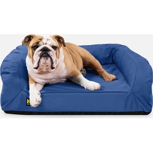 K9 Ballistics Tough Ripstop Rectangle Orthopedic Bolster Dog Bed, Blue Quartz, Medium
