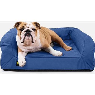K9 Ballistics K9 Ballistics Tough Ripstop Rectangle Orthopedic Bolster Dog Bed, Blue Quartz, Medium