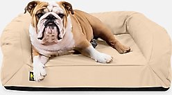 K9 Ballistics Tough Ripstop Rectangle Orthopedic Bolster Dog Bed, Sandstone, Medium