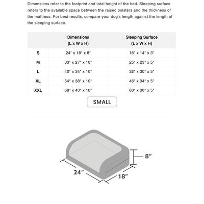 Show full view: K9 Ballistics Tough Ripstop Rectangle Orthopedic Bolster Dog Bed, Sandstone, Small slide 5 of 9