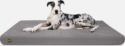 K9 Ballistics Tough Ripstop Orthopedic Pillow Dog Bed, Light Gray Velvet, XX-Large