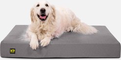K9 Ballistics Tough Ripstop Orthopedic Pillow Dog Bed, Light Gray Velvet, Large