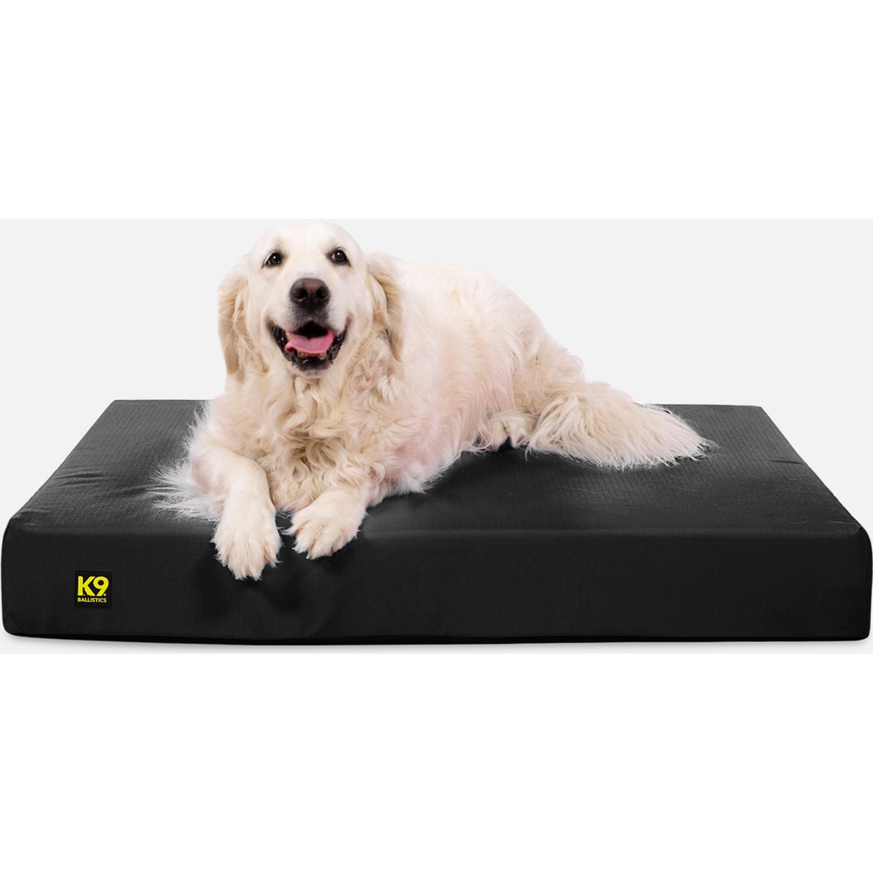 K9 Ballistics Tough Ripstop Orthopedic Pillow Dog Bed, Obsidian Black, Large
