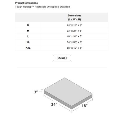 Show full view: K9 Ballistics Tough Ripstop Orthopedic Pillow Dog Bed, Sandstone, Small slide 5 of 8