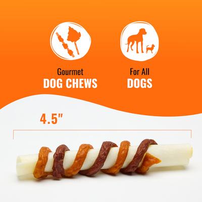 Show full view: Good 'n' Fun Triple Flavor Chicken, Bacon & Beef Dog Treat Chew Crunch Rolls, 5 count slide 5 of 11