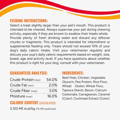 Show full view: Good 'n' Fun Triple Flavor Chicken, Bacon & Beef Dog Treat Chew Crunch Rolls, 5 count slide 6 of 11