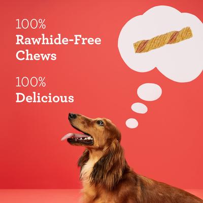 Show full view: DreamBone Puffy Rolls Real Peanut Butter & Bison Rawhide Free Dog Chews, 8 count slide 5 of 10