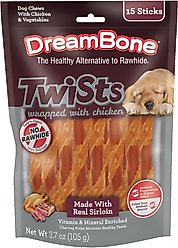 DreamBone Twists Chicken Dog Chews, 15 count