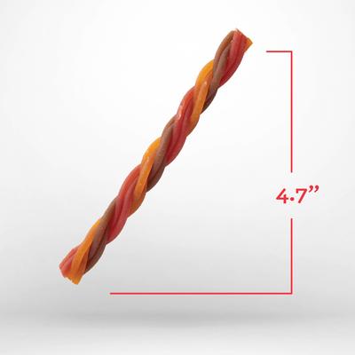 Show full view: DreamBone Triple Flavor Twisties Real Beef, Pork & Chicken Rawhide Free Dog Chews, 25 count slide 9 of 11