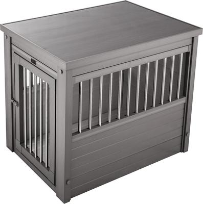 Show full view: New Age Pet ecoFLEX Single Door Furniture Style Dog Crate & End Table, Grey, 42 inch slide 3 of 13
