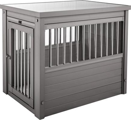 Show full view: New Age Pet ecoFLEX Single Door Furniture Style Dog Crate & End Table, Grey, 42 inch slide 5 of 13