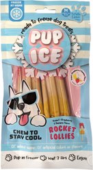 Pup Ice Rocket Lollies Strawberry & Banana Dog Chew Treat, 2 count