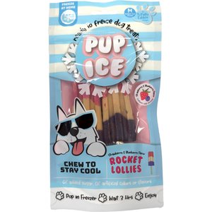 Pup Ice Rocket Lollies Strawberry & Blueberry Dog Chew Treat, 2 count