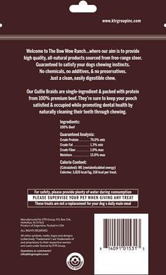 Show full view: Bow Wow Ranch Gullie Braids Dog Chew Treat, 2.5-oz bag slide 3 of 3