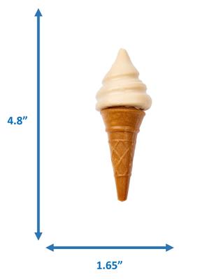 Show full view: Pup Ice Waffle Cone Vanilla & Peanut Butter Dog Chew Treat, 2 count slide 5 of 6