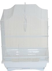 YML 1334 Barn Top Parakeet Bird Cage, White