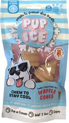Pup Ice Waffle Cone Vanilla & Peanut Butter Dog Chew Treat, 2 count