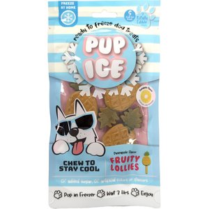 Pup Ice Fruity Lollies Pineapple Dog Chew Treat, 3 count