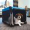 Show in main carousel: Bergan Collapsible Soft-Sided Dog Crate, Heathered Grey/Blue, 30-inch slide 7 of 9