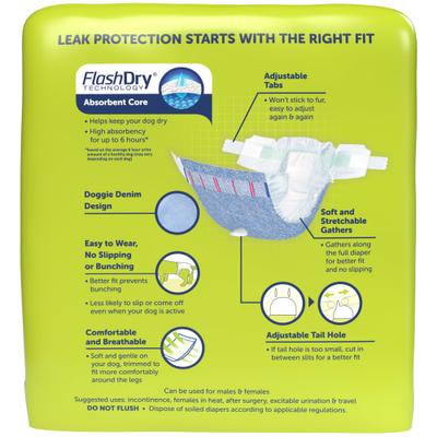 Show full view: Hartz Comfitables Male & Female Dog Diapers, Small: 10 to 15.5-in waist, 36 count slide 9 of 12