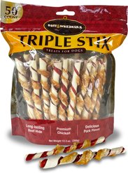 Ruff & Whiskerz Triple Stix Dog Rawhide Treats, 50 count slide 1 of 2