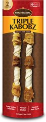Ruff & Whiskerz Triple Kabobz Jumbo Dog Rawhide Treats, 2 count