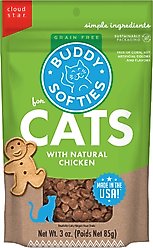 Buddy Biscuits with Natural Chicken Grain-Free Cat Treats, 3-oz bag