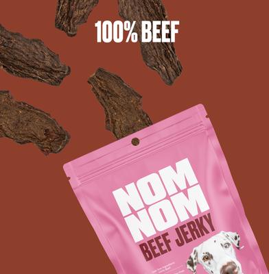 Show full view: Nom Nom Beef Jerky Dog Treats, 4-oz pouch slide 7 of 9