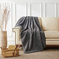 Allisandro Ultra Soft Fluffy Sherpa Cat & Dog Blanket, Grey, 40 x 32-in slide 2 of 7