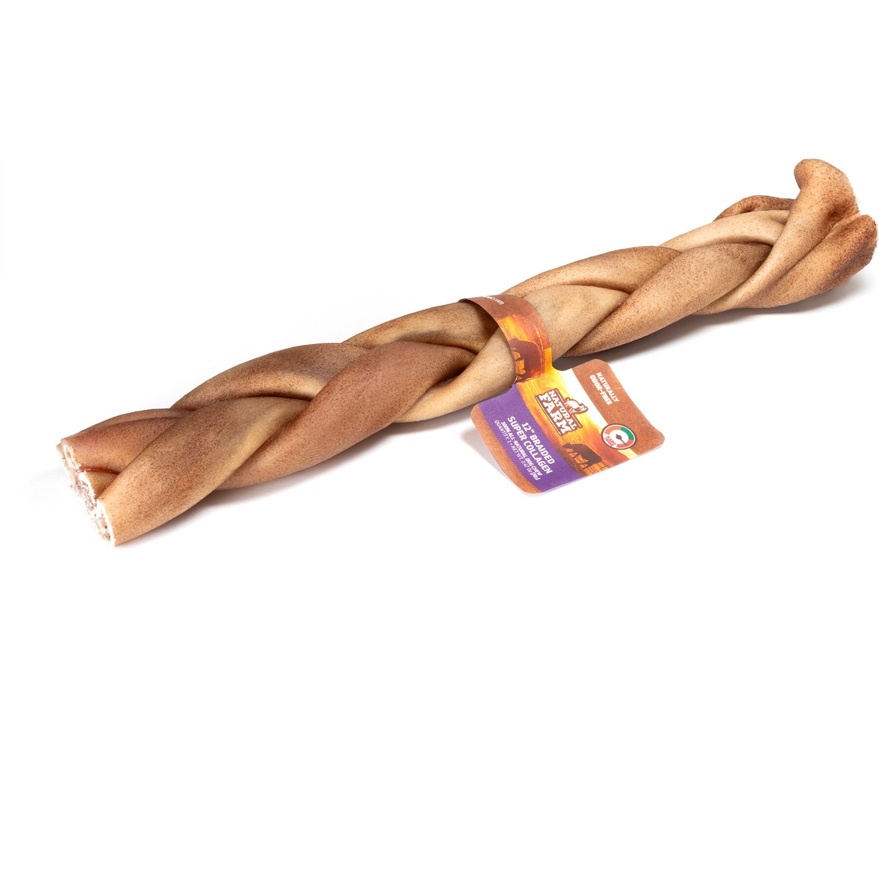 Natural Farm Braided Super Collagen Dog Chews, 12-in, 14 count