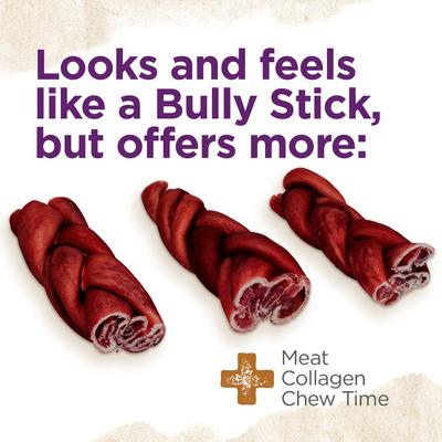 Show full view: Natural Farm 6-inch Braided Super Collagen Dog Chew Treats, 5 count slide 4 of 6