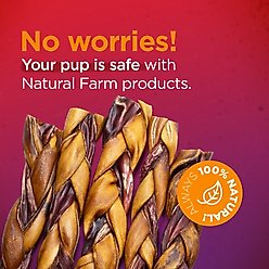 Natural Farm Hybrid Braided Collagen & Bully Dog Chews, 12-in, 14 count slide 2 of 6