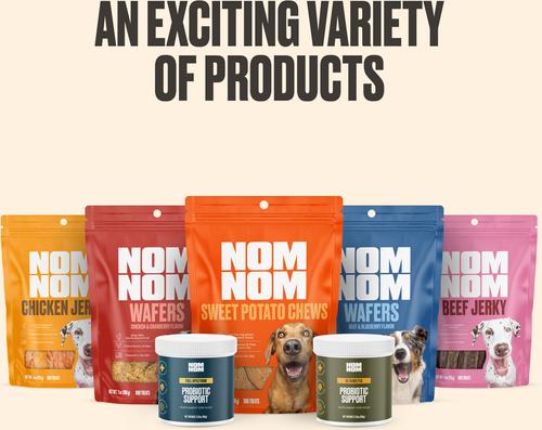 Show full view: Nom Nom Beef Jerky Dog Treats, 4-oz pouch slide 8 of 9