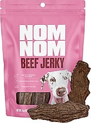 Nom Nom Beef Jerky Dog Treats, 4-oz pouch