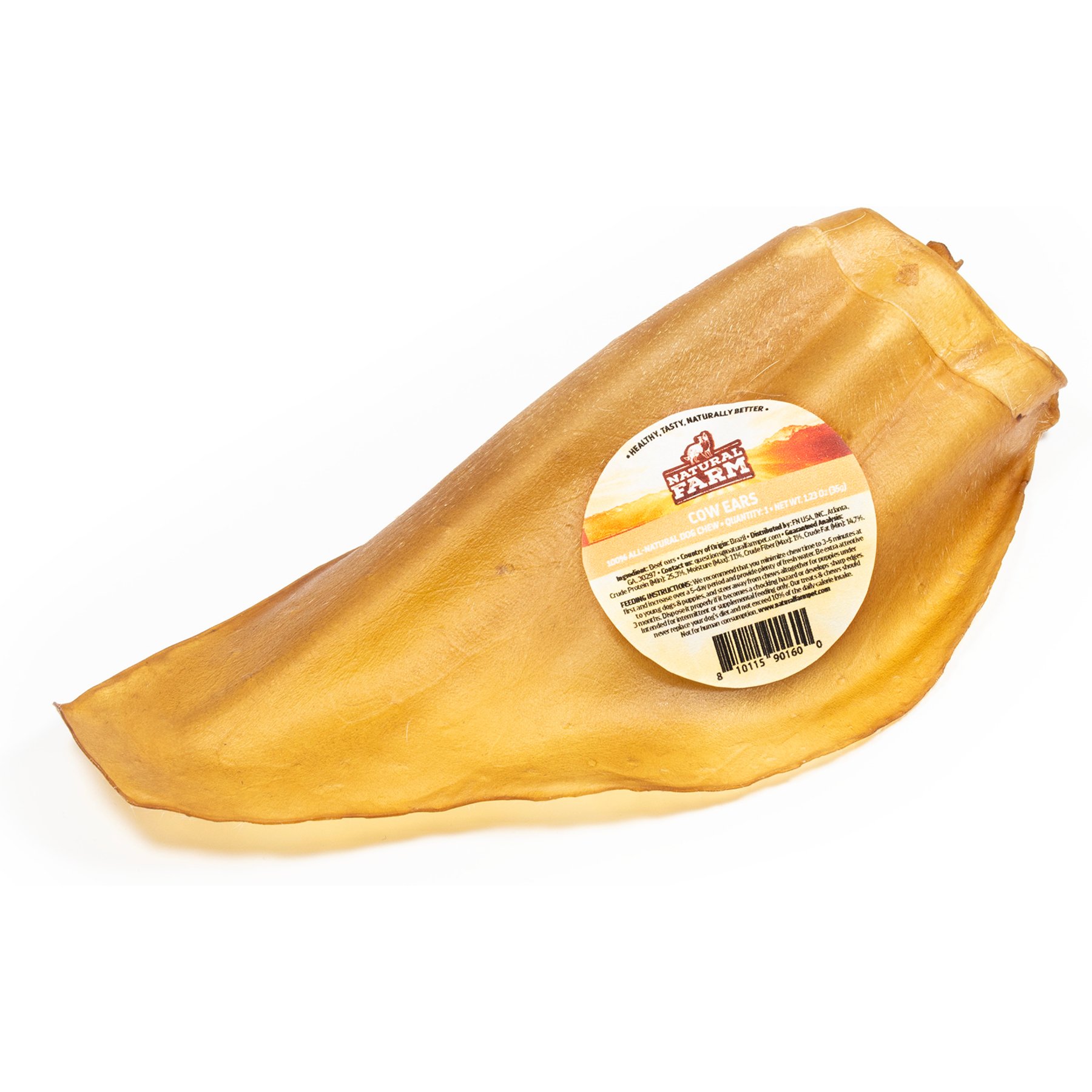 Natural Farm Cow Ears Dog Chews, 80 count