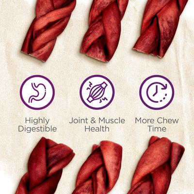 Show full view: Natural Farm Braided Super Collagen Dog Chews, 12-in, 14 count slide 5 of 6