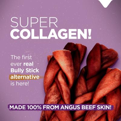 Show full view: Natural Farm 6-inch Braided Super Collagen Dog Chew Treats, 5 count slide 3 of 6