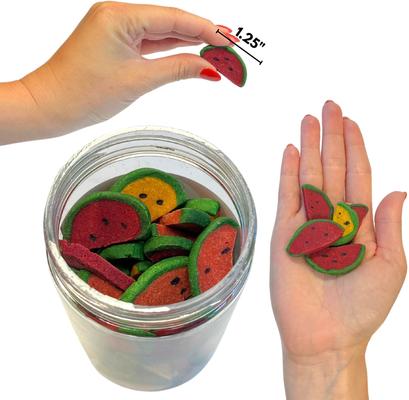 Show full view: Exotic Nutrition Watermelon Wedges Small Pet Chew Toy, 4.7-oz bag slide 3 of 8