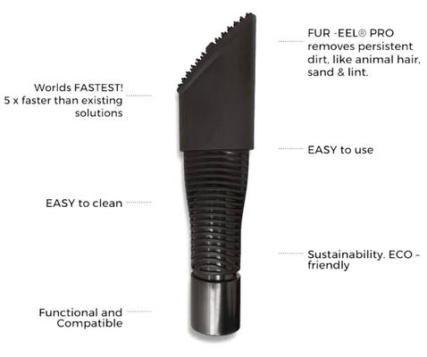 Show full view: Buff Brite Fur Eel Pet Fur Remover Vacuum Attachment & Multi-Vac Adapter Kit, Black slide 4 of 6