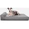 Show in main carousel: K9 Ballistics Tough Ripstop Orthopedic Bolster Dog Bed, Light Gray Velvet, XX-Large slide 1 of 7